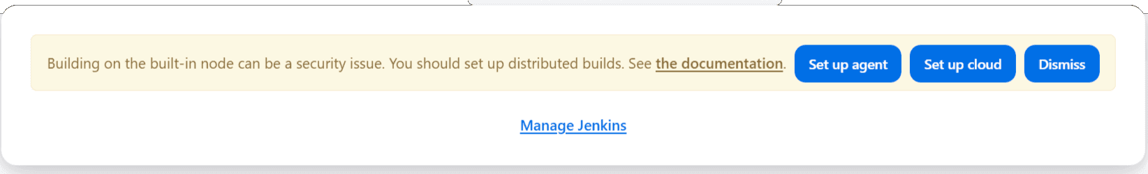 Jenkins complaining about the absence of an agent