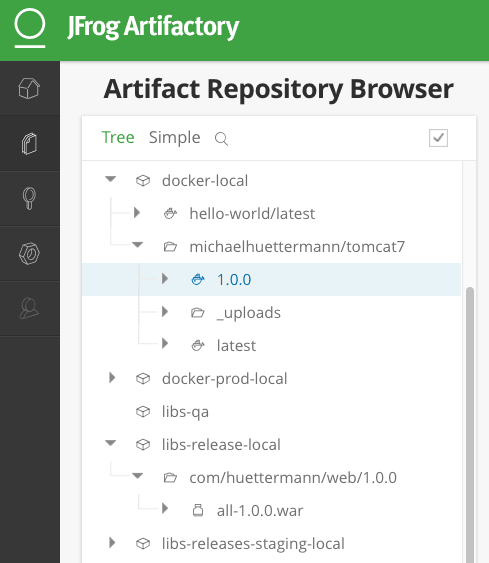 Logical repos, inside JFrog Artifactory. 04