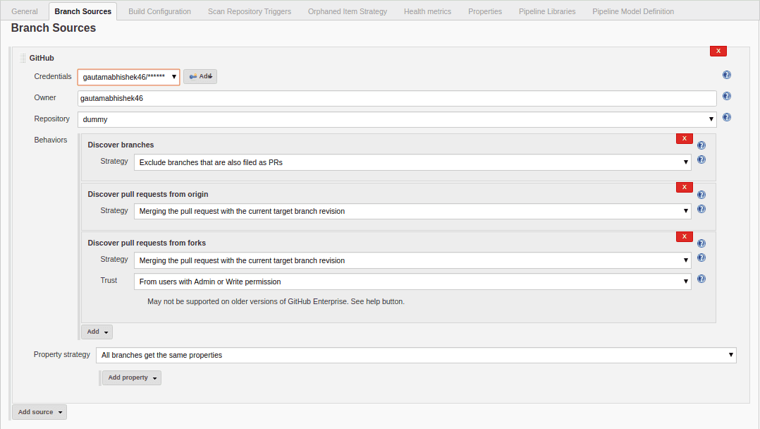 Jenkinsfile.yaml branch source configuration